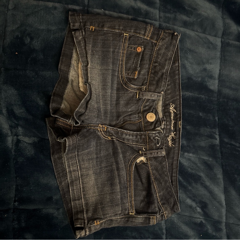Womans Dark Blue Denim Shorts American eagle